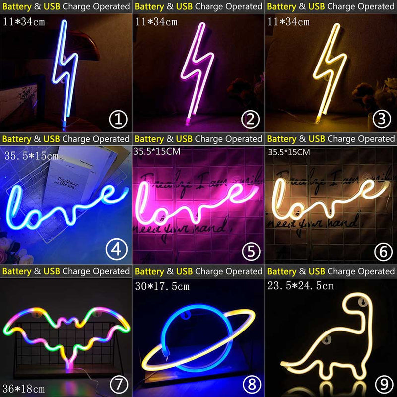 LED Cloud Design Neon Sign Night Light Art Decorative Lights Plastic Wall Lamp for Kids Baby Room Holiday Lighting Xmas Party