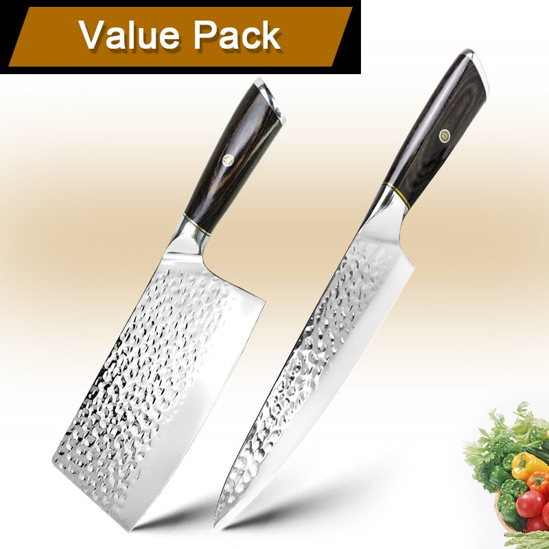 MYVIT 5CR15 Chef Knife 7 inch Chinese Kitchen Knives Meat Vegetables Slicing Knife Super Sharp Blade Stainless Steel Cleaver