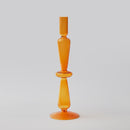 Nordic Orange Glass Taper Candle Holder Creative Home Decor Wedding Party Dinner Candlelight Decoration Living Room Candlestick
