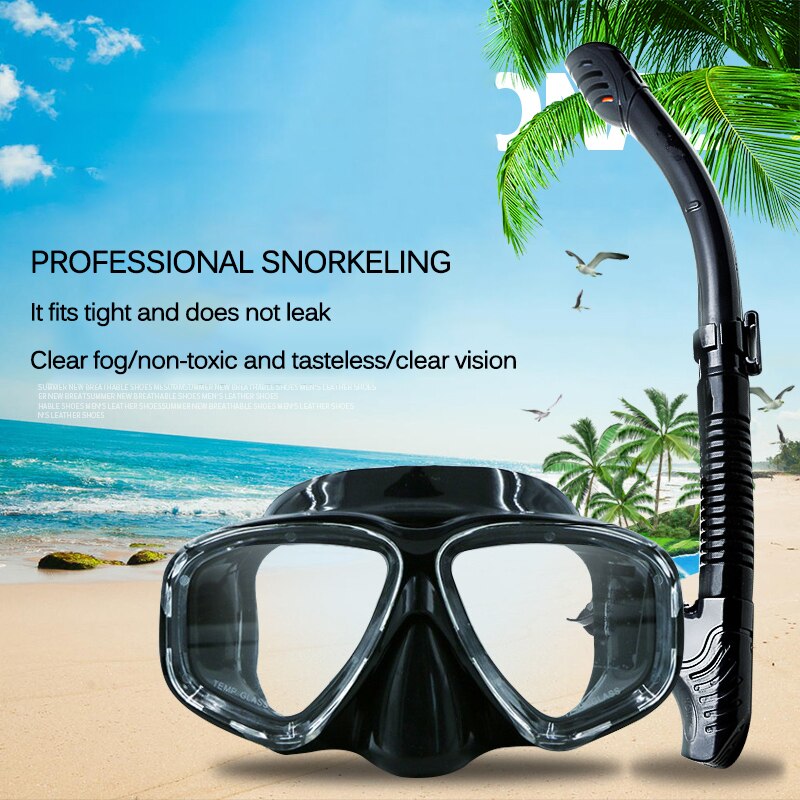 Professional Snorkel Diving Mask and Snorkels Goggles Glasses Diving Swimming Easy Breath Tube Set Snorkel Mask