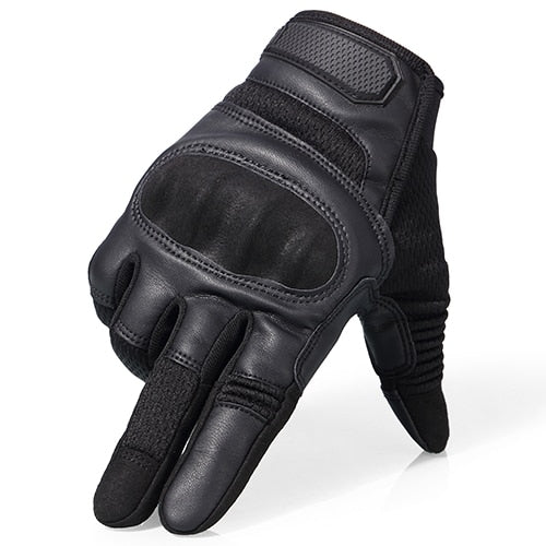 Guantes de dedo completo para motocicleta de cuero PU con pantalla táctil, equipo de protección para carreras, Pit Bike, Moto, Motocross, Enduro