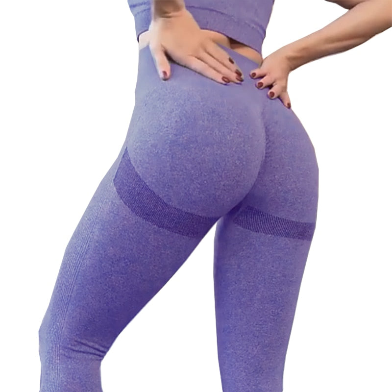 Pantalones de Yoga Push Up sin costuras de cintura alta, mallas deportivas para mujer, mallas deportivas para correr, gimnasio, energía, pantalones deportivos