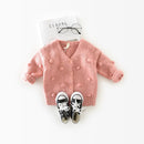HoneyCherry Baby Girl Sweater Winter HandBall Sweater Cardigan Jacket Girl Girls Sweater Fall Clothes For Toddler Girls
