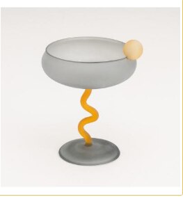 Nuevo Ins Slash Glass Cup Jelly Beans Twisty Goblet Vasos para bebidas Frosted Sweetmeats Cup Of Ice Cream Cereal Bowl