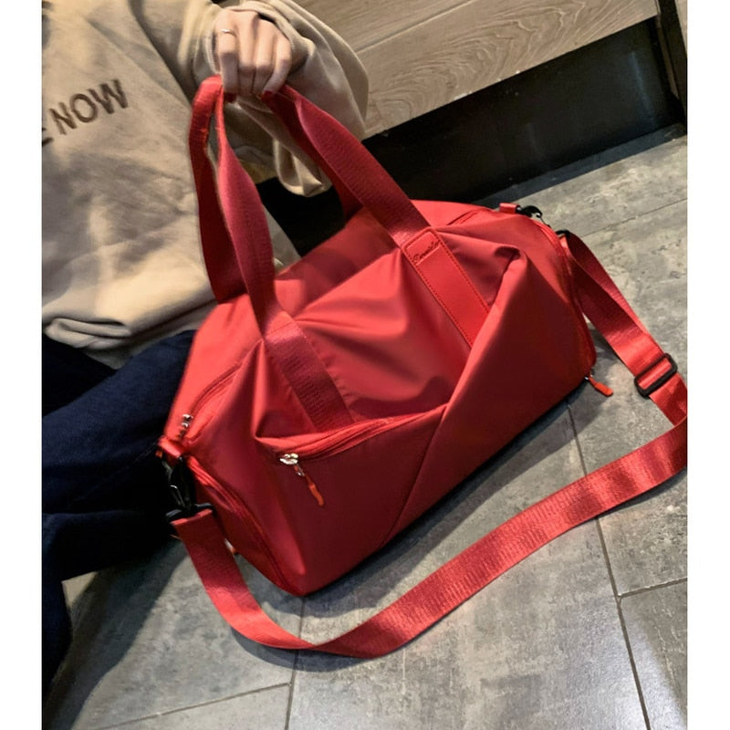 Bolso de viaje con volantes para mujer, bolso de mano para equipaje de hombre, bolso de lona de gran capacidad, bolso de mano grande para fin de semana, bolso de hombro tipo bandolera para mujer