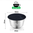 Edelstahl-Kaffeekapseln für Nescafe Dolce Gusto Lumio, nachfüllbare Dolci Gusto, wiederverwendbare Kaffeefilter, gemahlener Tamper