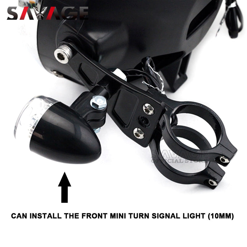 For 41mm Fork Motorcycle Headlight Mount Bracket Clamp Head Lamp Support Turn Signal Light Holder Chopper Cafe Racer Accessories