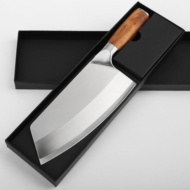 Cuchillo de cocina con patrón láser de Damasco, cuchillo de Chef chino de acero inoxidable, cuchillo de carnicero para picar carne, cortador de verduras