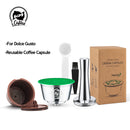 icafilas Reusable Coffee Capsule Pod For Nescafe Dolce Gusto Stainless Steel &amp; Plastic Refill Coffee Filters Dripper Baskets