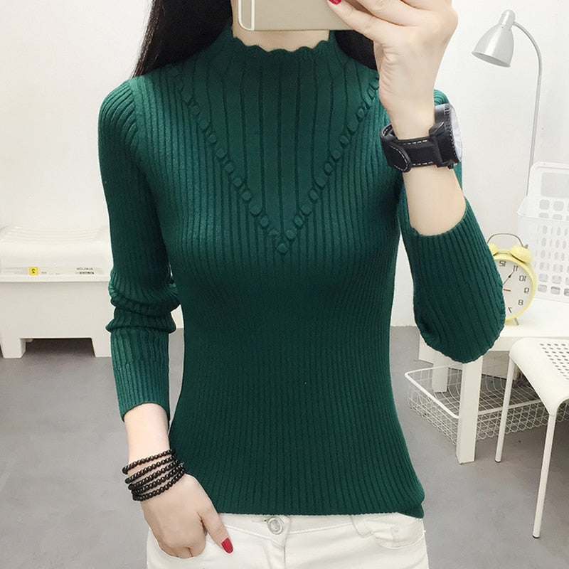 Turtleneck Sweater Women Pull Femme Nouveaute 2022 New Knitted Female Sweater Fall Pullover Winter Clothes Womens Jumpers Mujer