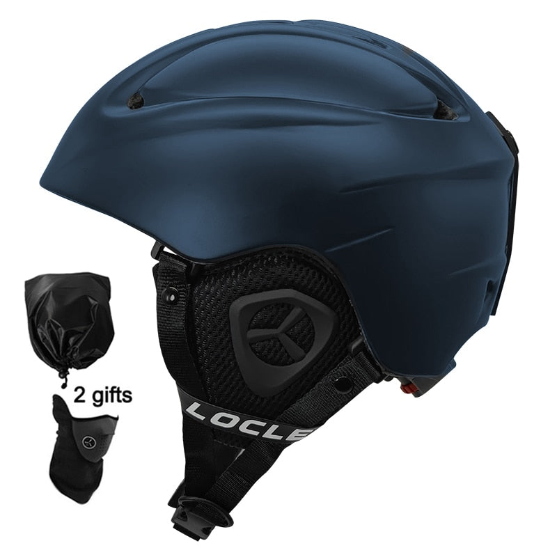 Casco de esquí LOCLE para hombres y mujeres, casco de esquí moldeado integralmente para niños, monopatín, esquí, Snowboard, motocicleta, casco para moto de nieve