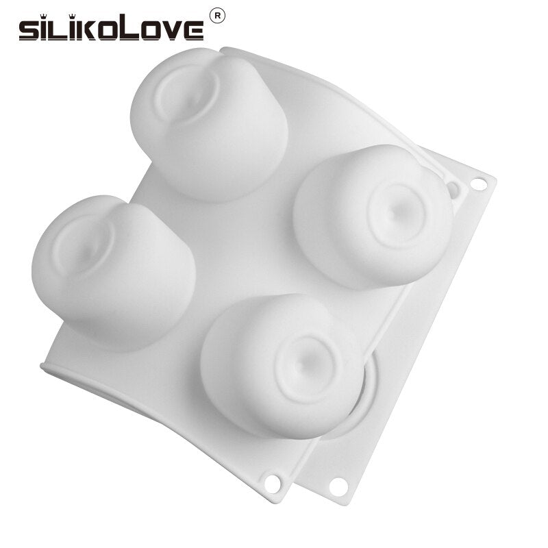 SILIKOLOVE, molde de silicona para pastel de cereza de 8 cavidades para hornear pasteles, herramientas de decoración de pasteles