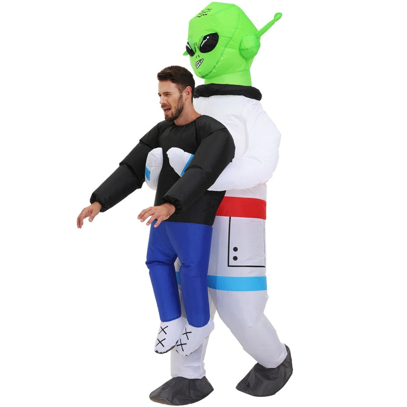 Adultos niños astronauta alienígena disfraces inflables mascota divertida dibujos animados Anime disfraz Purim Halloween fiesta Cosplay disfraz