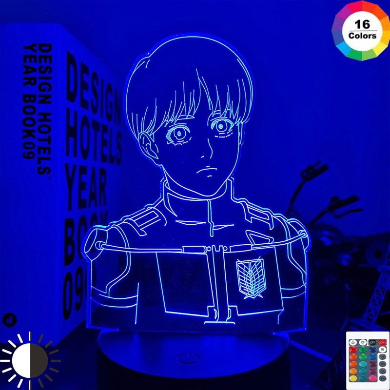 Led Light Anime Attack on Titan Armin Arlert for Bedroom Decor Night Light Kids Birthday Gift Manga Shingeki No Kyojin 3d Lamp