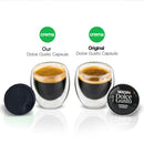 Edelstahl-Kaffeekapseln für Nescafe Dolce Gusto Lumio, nachfüllbare Dolci Gusto, wiederverwendbare Kaffeefilter, gemahlener Tamper