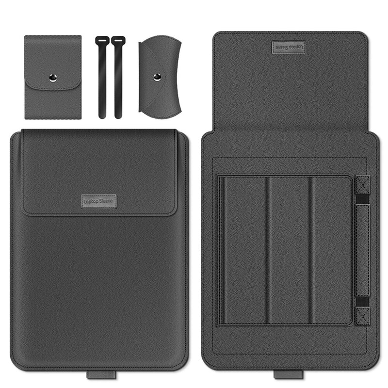 Bolsa para portátil para Macbook Air Retina Pro 11 12 13 14 15 15,6 pulgadas, funda de cuero PU para portátil para Xiaomi Dell Huawei Matebook