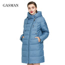 GASMAN 2022, chaqueta larga acolchada de invierno para mujer, abrigo grueso para mujer, Parka con capucha, ropa de algodón de marca cálida para mujer, M-180 de invierno