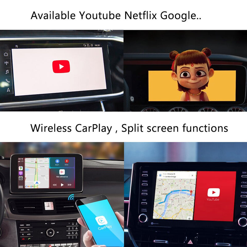 Nueva actualización 4 + 64G Carplay Box Universal Car Android System Car-Play AI USB Dongle