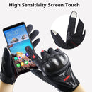 Guantes de motocicleta SOMAN, guantes de cuero de fibra de carbono para montar en Moto, guantes de protección para motocicleta para hombre, guantes de Motocross, Moto Luvas MG19