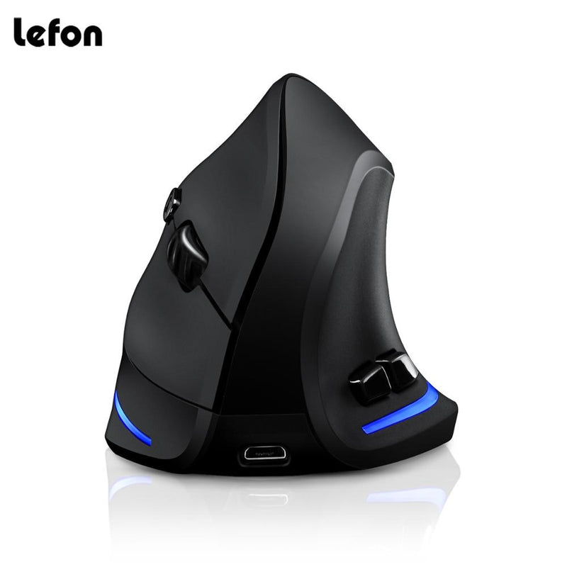 Lefon Vertical Wireless Mouse Game Wiederaufladbare Ergonomische Maus RGB Optische USB-Mäuse Für Windows Mac 2400 DPI 2.4G Für PUBG LOL