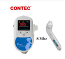 CONTEC Fetal Doppler  Heart Beat Monitor Backlight LCD Pink Colour with 2Mhz 3mhz 8Mhz Probe Baby Heart Beat Monitor Probe