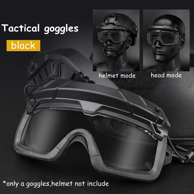 Tactical Airsoft Paintball Goggles Windproof Anti Fog CS Wargame Wanderschutzbrille Passt für Tactical Helm