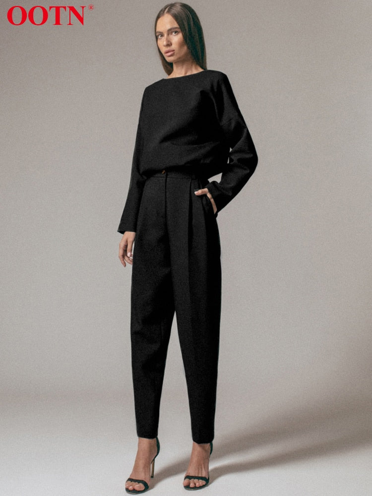 OOTN Office Lady High Waist Khaki Pants Women 2022 Autumn Fashion Casual Trousers Zipper Pocket Solid Female Brown Pencil Pants