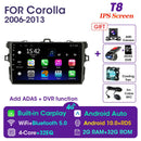 Vtopek 9" 4G Carplay 2din Android 11 Autoradio Multimedia Player GPS Navigation für Toyota Corolla E140/150 2006-2013 Haupteinheit