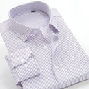 SHAN BAO, camisa de manga larga informal de negocios a rayas clásica para hombre, ropa de marca, camisa holgada elegante para fiesta de boda para caballero