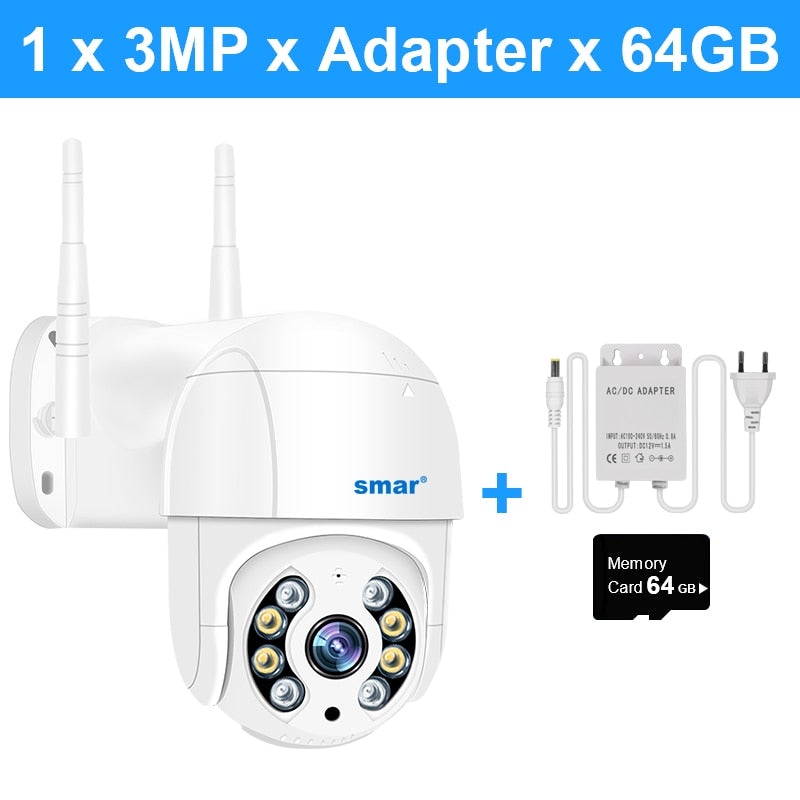 Smar 1080P 3MP 5MP 4K WiFi Cámara exterior 5X Zoom digital PTZ Cámara inalámbrica IR Visión nocturna Audio bidireccional Seguridad en el hogar XMEYE