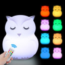 Rabbit LED Night Light Touch Sensor Remote Control 9 Colors Dimmable Timer Rechargeable Silicone Bunny Lamp for Kids Baby Gift