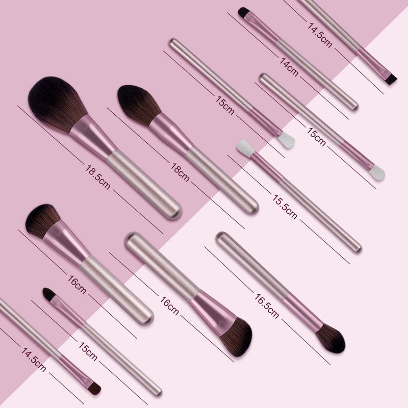 Kaizm Makeup Brushes Set 12pcs Cosmetic Brushes Makeup Instruments Tools Eyeshadow Foundation Concealer Brush Female Makeup