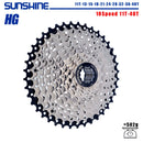 SUNSHINE Bicycle Cassette 8/9/10/11/12Speed Freewheel 32/36T/40T/42T/46T/50T/52T Sprocket HG Structure Flywheel For SHIMANO/SRAM