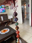 Sunligoo Reiki Healing 7 Chakra piedra preciosa caída con borla meditación espiritual ventana coche Feng Shui adorno colgante decoración del hogar