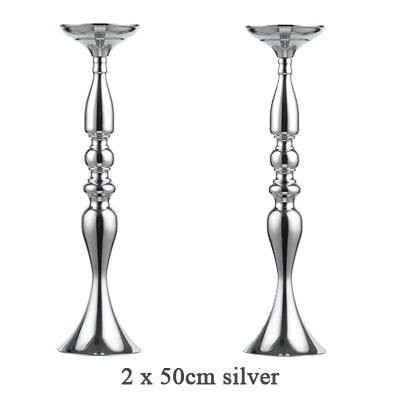 ERMAKOVA Candle Holders Stand Column Candlestick Event Road Lead Flower Vase Rack Table Wedding Centerpieces Party Dinner Decor