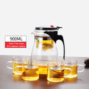Tea Pots Heat Resistant Glass Tea Pot Tea Infuser Chinese Kung Fu Tea Set Kettle Coffee Glass Maker Convenient Office Tea Sets