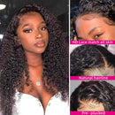 13x4 Curly Human Hair Wig Kinky Curly Lace Front Wigs For Women Transparent Lace Frontal Human Hair Wigs Deep Wave Frontal Wig