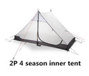 3F UL GEAR Lanshan 2 Carpa sin varillas 2 Personas Profesional 15D Silnylon Carpa Tienda de campaña ultraligera para exteriores 3 4 Temporada carpa