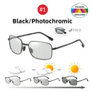 VIVIBEE Men Folding Photochromic Sunglasses with Polarized Lens Rectangle Metal Summer Male Shades 2022 Trending Products