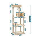Cat Tree House Condo Cat's Activity Center con Double Condo Indoor Soft Perch Totalmente envuelto Scratching Sisal Post rascador gato