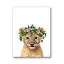 Baby Lion Print Wildlife Animal Black White Photography Poster Kids Quote Scandinavian Art Canvas Painting Home Decor