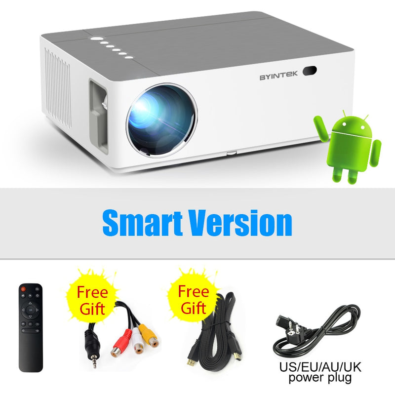 BYINTEK K20 Full HD 4K 3D 1920*1080 Android Wifi 1080P LED Video lAsEr Home Theater Projector for Smartphone Tablet PC Cinema