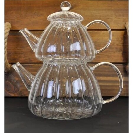 Tetera de té turco, tetera de borosilicato, tetera de vidrio resistente al calor, tetera resistente al calor, botella práctica, té de flores a base de hierbas