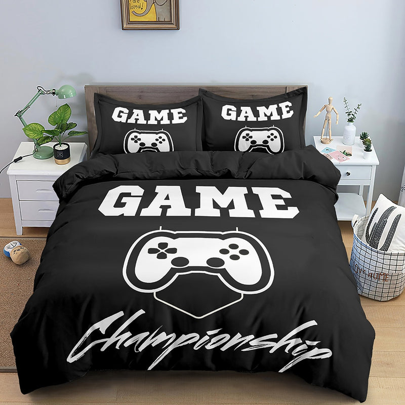 Video Game Bed Sets for Boys Gamer Comforter Gaming Themed Bedroom Decor Game Bedding Set Home Textile