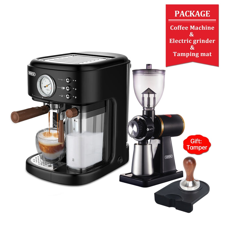 HiBREW Fully Automatic Espresso Cappuccino Latte 19Bar 3 in 1 Coffee Machine Automatic hot milk froth  ESE pod&amp;Ground Coffee H8A