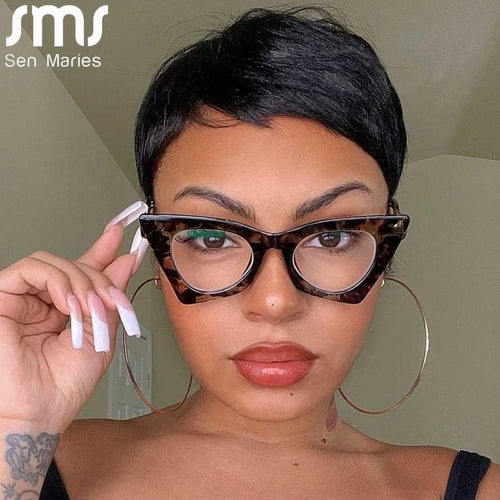 Mode Cat Eye Womans Optische Gläser Korrektionslinse Kleine Rahmen Frauen Transparente Brille Brillenfassungen