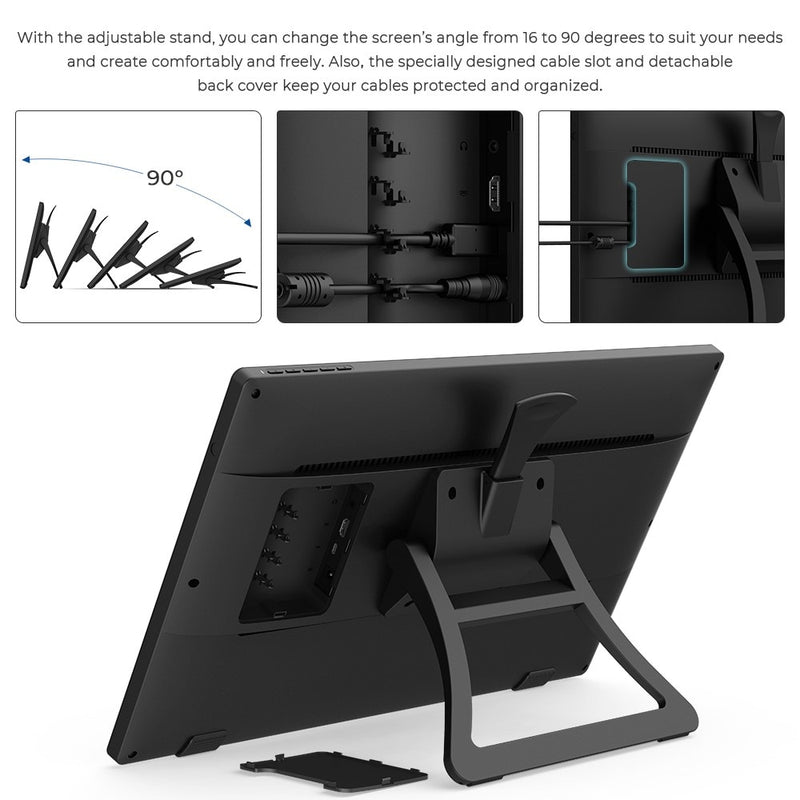 XPPen Artist 22 (2ª generación) 21,5 pulgadas tableta de dibujo tableta gráfica pantalla IPS Monitor 8192 nivel pluma presión USB-C