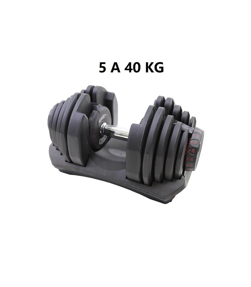 Verstellbare Hantel, mit ergonomischer Mitte, Fitness-Muskulatur, PVC-beschichtetes Eisen, 2,5-24 kg, 5-40 kg, Versand aus Spanien