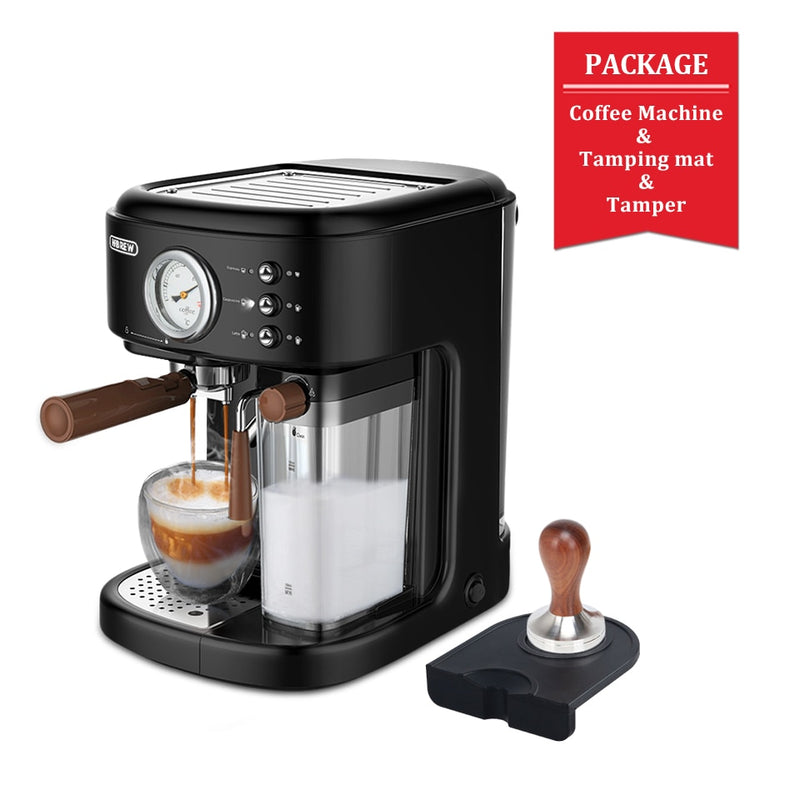 HiBREW Fully Automatic Espresso Cappuccino Latte 19Bar 3 in 1 Coffee Machine Automatic hot milk froth  ESE pod&amp;Ground Coffee H8A