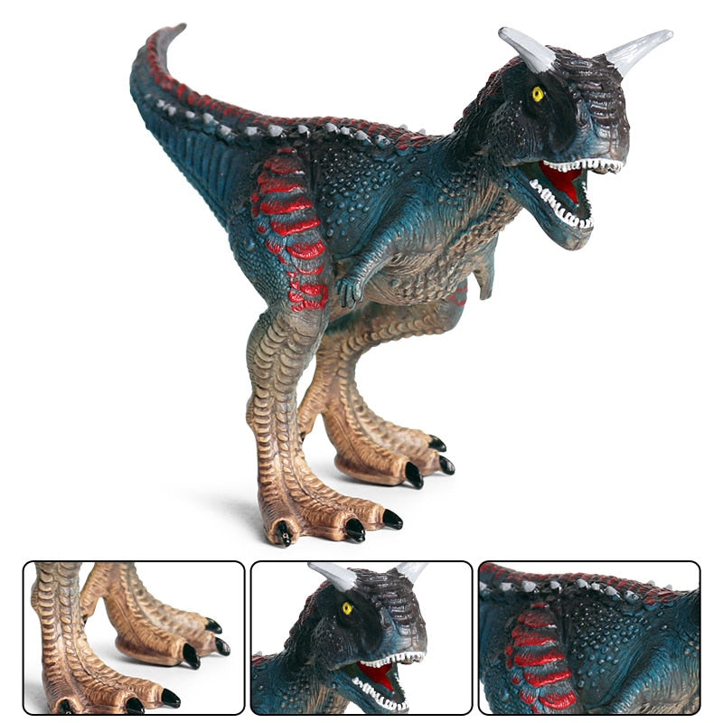 Oenux New Jurassic Dinosaur Carnivorous Carnotaurus Action Figure T-Rex PVC High Quality Collection Model Toys For Kids Gift